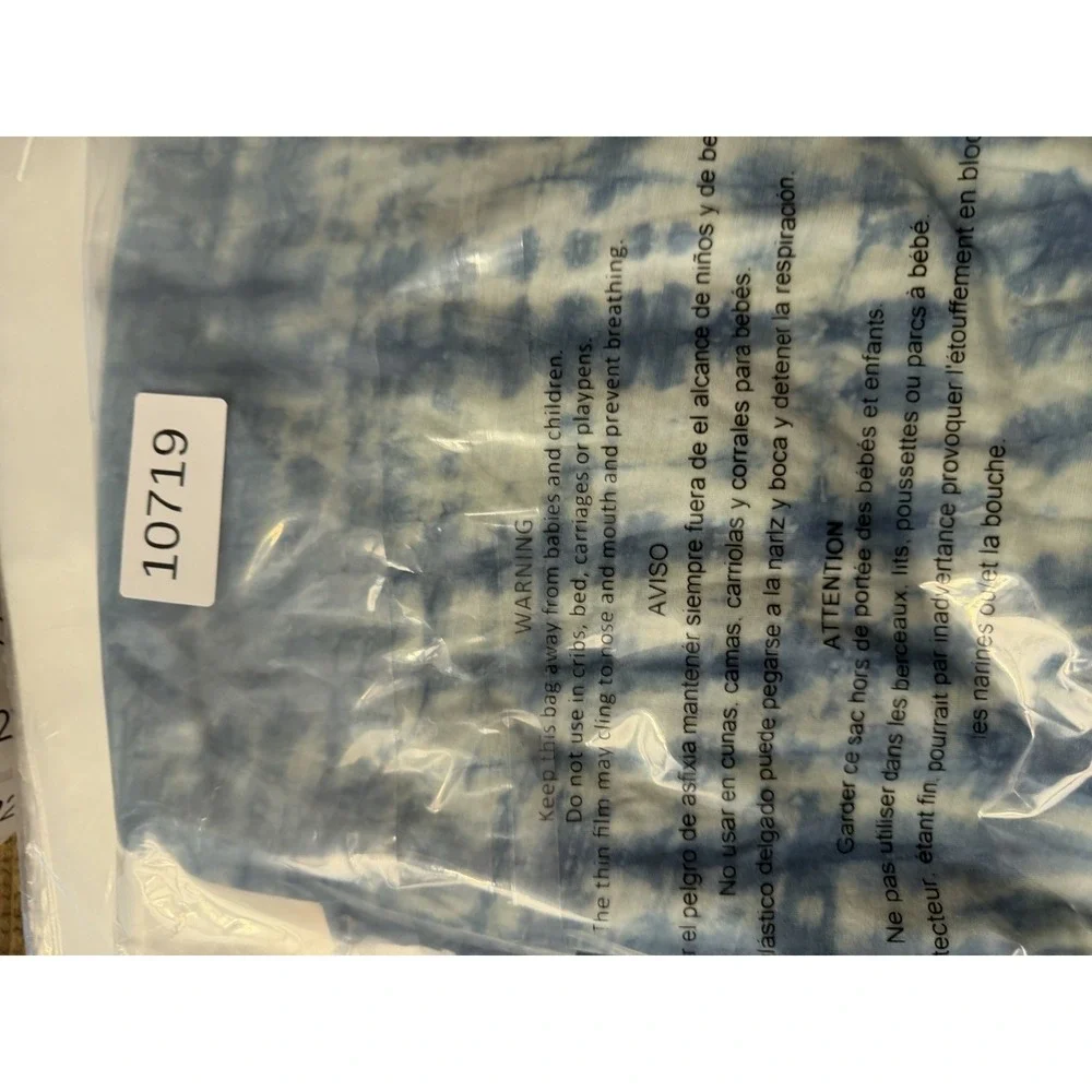 SmartWool Merino Plant Dye Base Layer Mens L Blue Tie-Dye Long Sleeve
